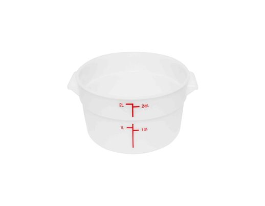 Thunder Group Round 2 Qt. White Food Storage Container (Thunder Group PLRFT302PP)