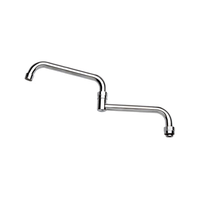Krowne Silver Series Replacement 18" Base-Mounted Double-Jointed Spout (Krowne Metal 19-226L)