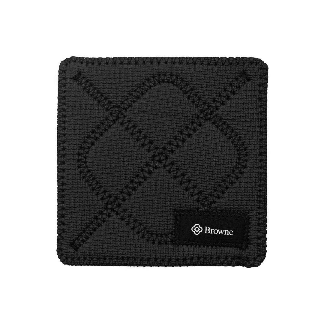 KitchenGrips® 7" Square Black Non-Slip Grip Hot Pad (Browne USA 5436102)