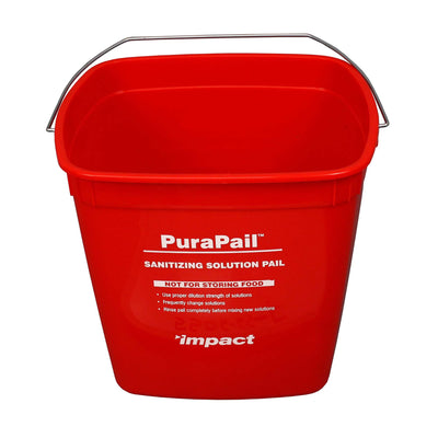 Impact 3 Qt. PuraPail™ Square Red Sanitizer Bucket (Impact Products 5503-6S)
