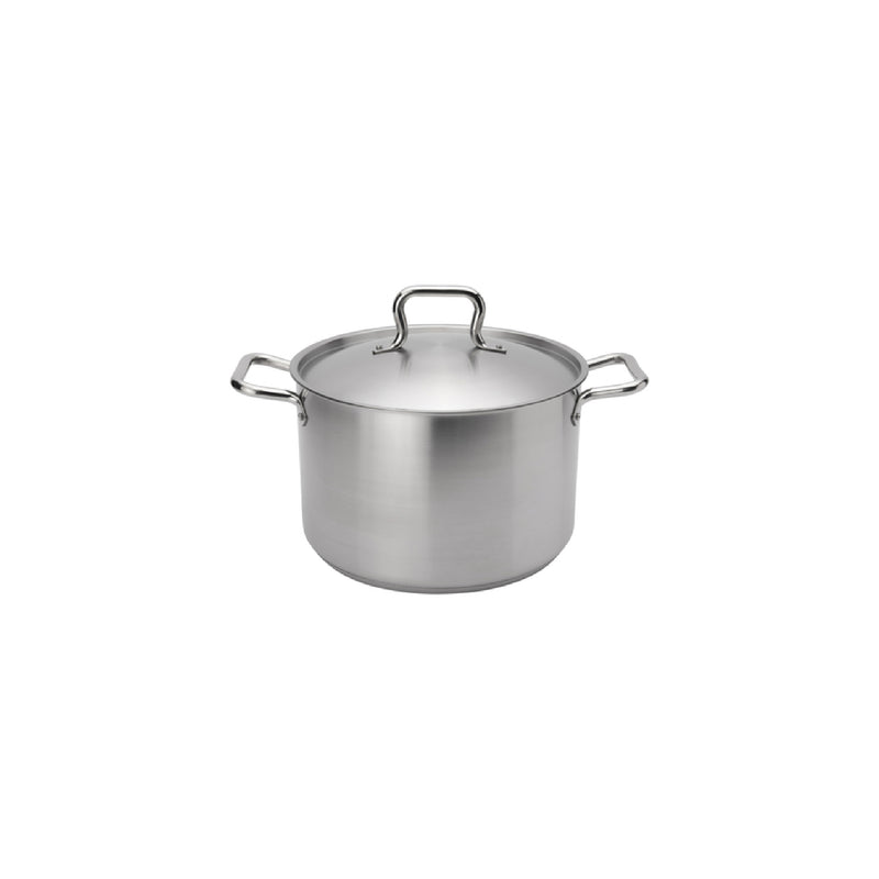 8 Quart Stainless Steel Stock Pot with Cover (Browne 5733908)