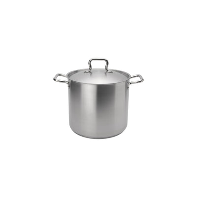 16 Quart Stainless Steel Stock Pot with Cover (Browne 5733916)