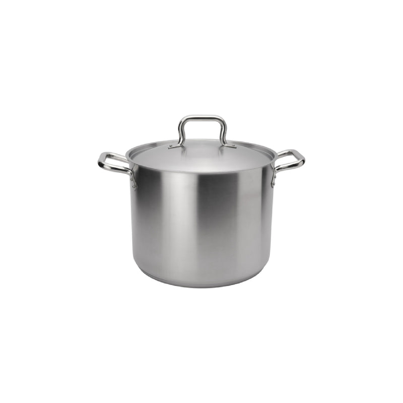 24 Quart Stainless Steel Stock Pot with Cover (Browne 5733924)