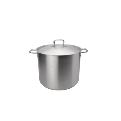 32 Quart Stainless Steel Stock Pot with Cover (Browne 5733932)