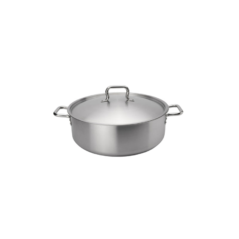15 Quart Stainless Steel Brazier with Cover (Browne 5734014)