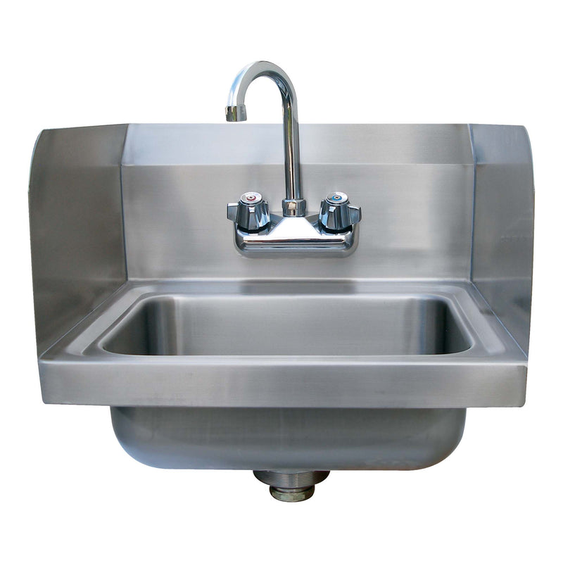 Commercial Economy Hand Sink with L/R Splash and 4” O.C. Gooseneck Faucet (Advance Tabco 7-PS-EC-SP-1X)