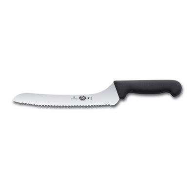 Fibrox® Pro 9" Offset Bread/Sandwich Knife with Black Handle (Victorinox 7.6058.20)