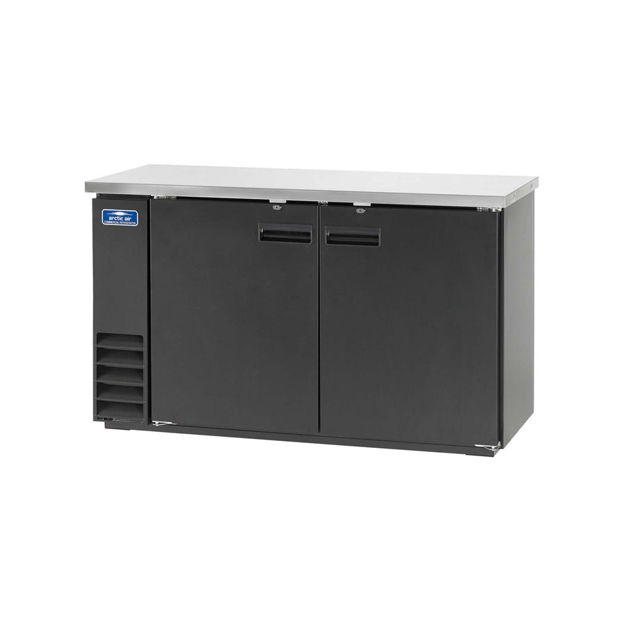 60” Black Two-Door Back Bar Refrigerator (Arctic Air ABB60)