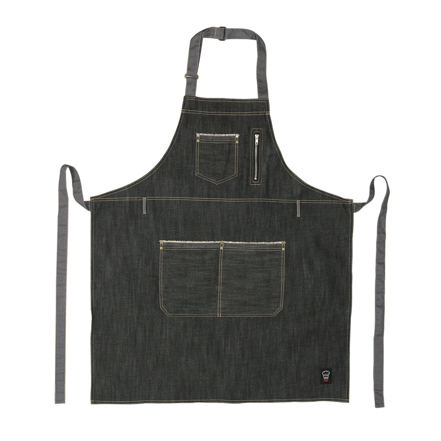 Signature Chef Green Full-Length Bib Apron, 2 Pockets (Winco BA-PGN)