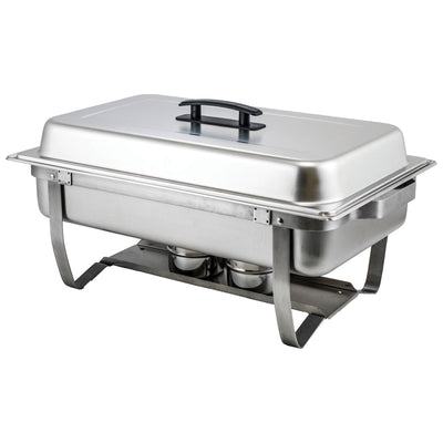 Winco 8 Qt. Full-Size Stainless Steel Chafer with Folding Frame (Winco C-4080)