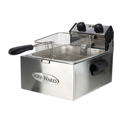 Serv-Ware Single Basket Electric Countertop Deep Fryer (Serv-Ware EF-06L)