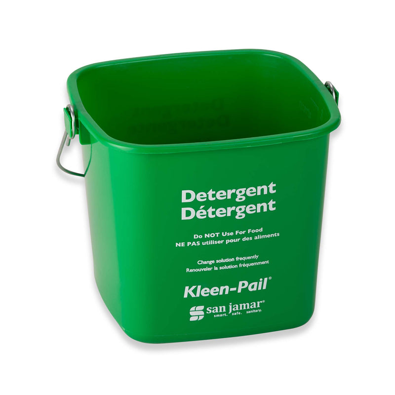 Kleen Pail® 6 Qt. Detergent Bucket for Restaurants (San Jamar KP196GN)