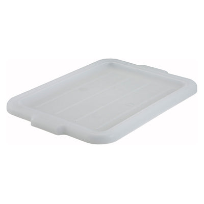 Winco 20-1/4" x 15-1/2" White Polypropylene Cover for Standard Bus Boxes (Winco PL-57W)