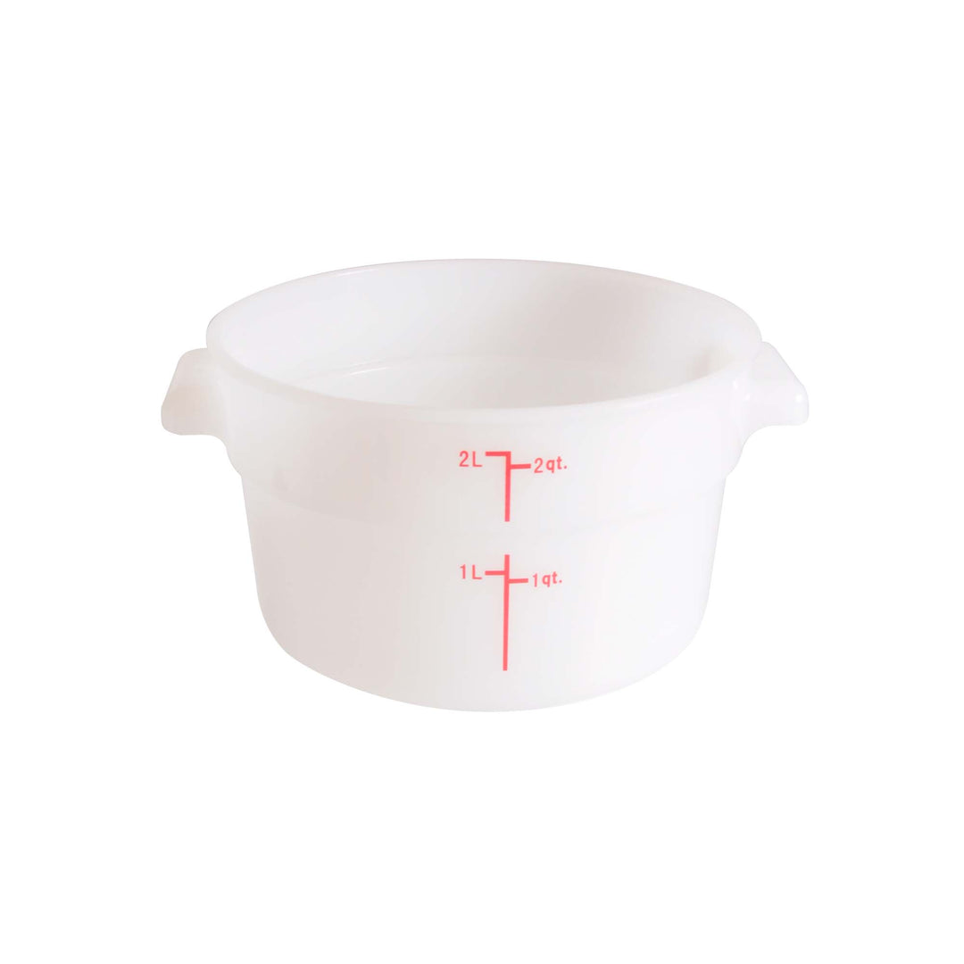 Thunder Group Round 2 Qt. White Food Storage Container (Thunder Group PLRFT302PP)