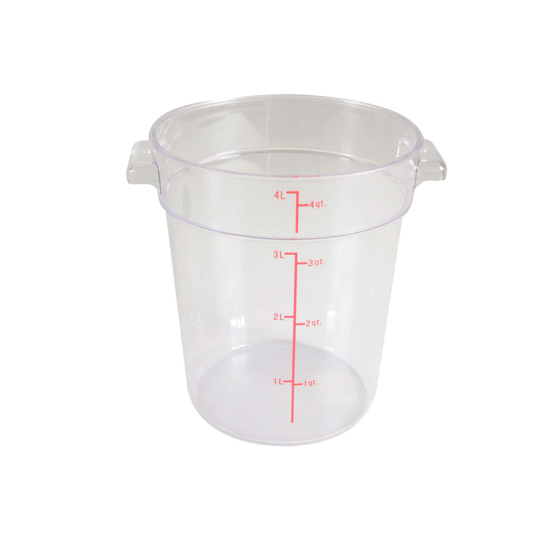 Thunder Group Round 4 Qt. Clear Food Storage Container (Thunder Group PLRFT304PC)