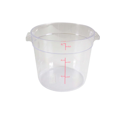Thunder Group Round 6 Qt. Clear Food Storage Container (Thunder Group PLRFT306PC)