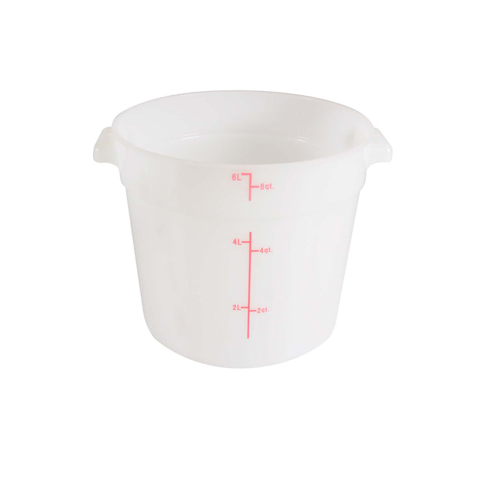 Thunder Group Round 6 Qt. White Food Storage Container (Thunder Group PLRFT306PP)