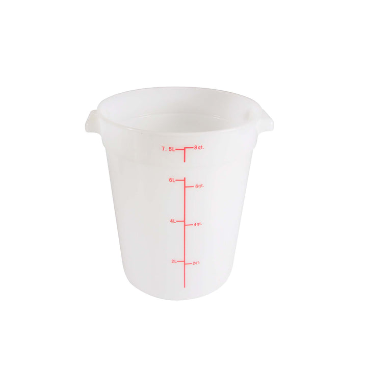 Thunder Group Round 8 Qt. White Food Storage Container (Thunder Group PLRFT308PP)