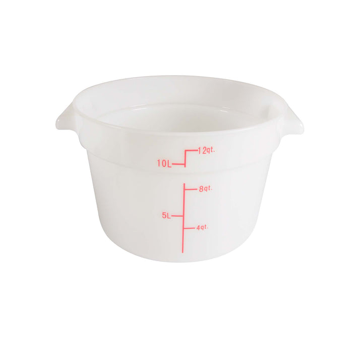 Thunder Group Round 12 Qt. White Food Storage Container (Thunder Group PLRFT312PP)