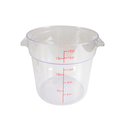 Thunder Group Round 18 Qt. Clear Food Storage Container (Thunder Group PLRFT318PC)