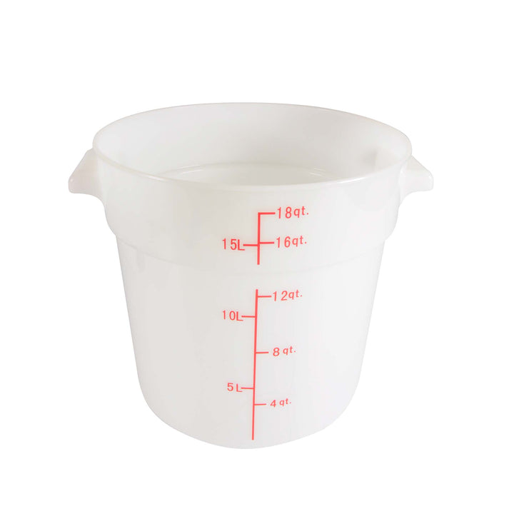 Thunder Group Round 18 Qt. White Food Storage Container (Thunder Group PLRFT318PP)