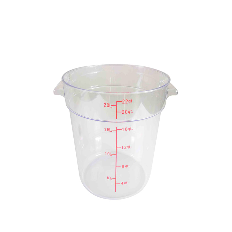 Thunder Group Round 22 Qt. Clear Food Storage Container (Thunder Group PLRFT322PC)