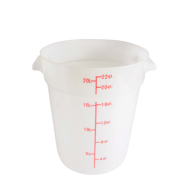 Thunder Group Round 22 Qt. White Food Storage Container (Thunder Group PLRFT322PP)