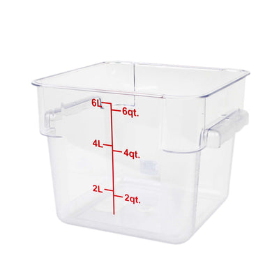 Thunder Group Square 6 Qt. Clear Food Storage Container (Thunder Group PLSFT006PC)