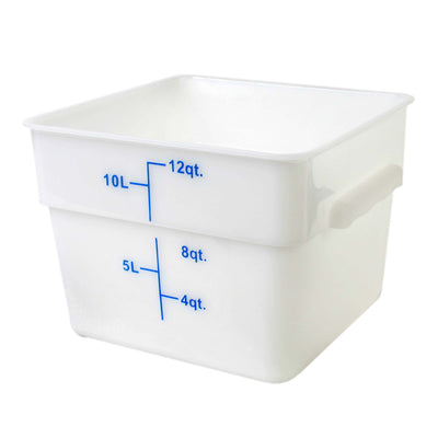 Thunder Group Square 12 Qt. White Food Storage Container (Thunder Group PLSFT012PP)