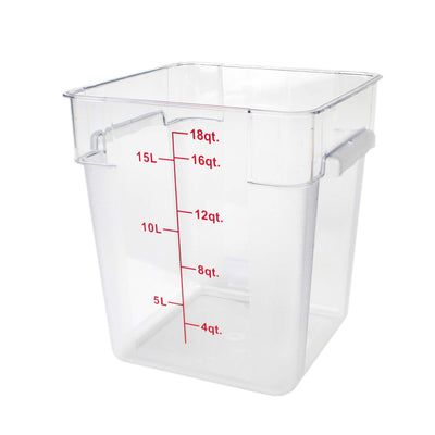 Thunder Group Square 18 Qt. Clear Food Storage Container (Thunder Group PLSFT018PC)