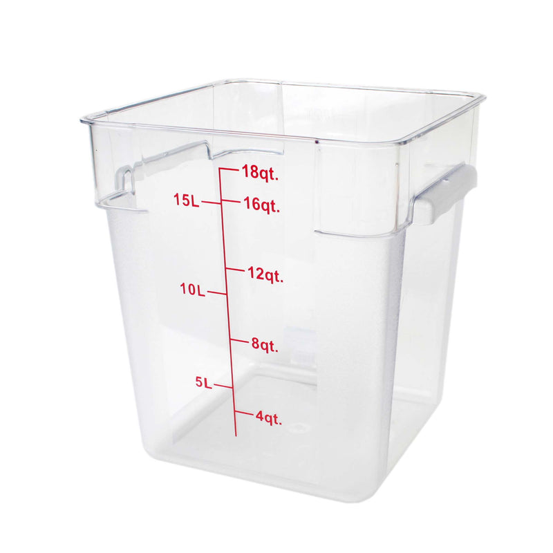 Thunder Group Square 18 Qt. Clear Food Storage Container (Thunder Group PLSFT018PC)