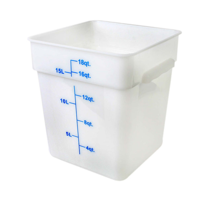 Thunder Group Square 18 Qt. White Food Storage Container (Thunder Group PLSFT018PP)