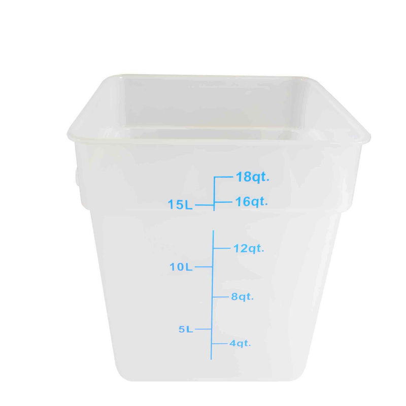 Thunder Group Square 18 Qt. Translucent Food Storage Container (Thunder Group PLSFT018TL)