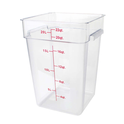 Thunder Group Square 22 Qt. Clear Food Storage Container (Thunder Group PLSFT022PC)