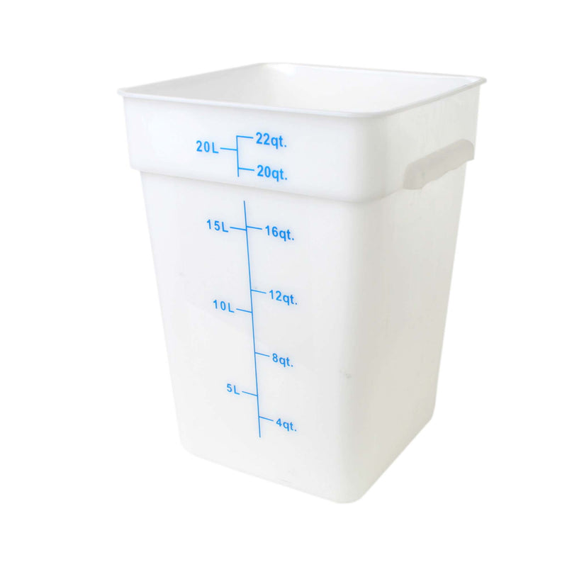Thunder Group Square 22 Qt. White Food Storage Container (Thunder Group PLSFT022PP)