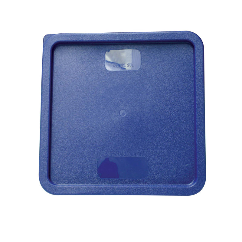 Thunder Group Square 12, 18 & 22 Qt. Food Storage Container Cover, Blue (Thunder Group PLSFT121822C)