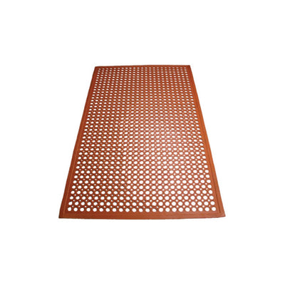Winco Red Rubber Grease-Resistant Anti-Fatigue Floor Mat (Winco RBM-35R-R)