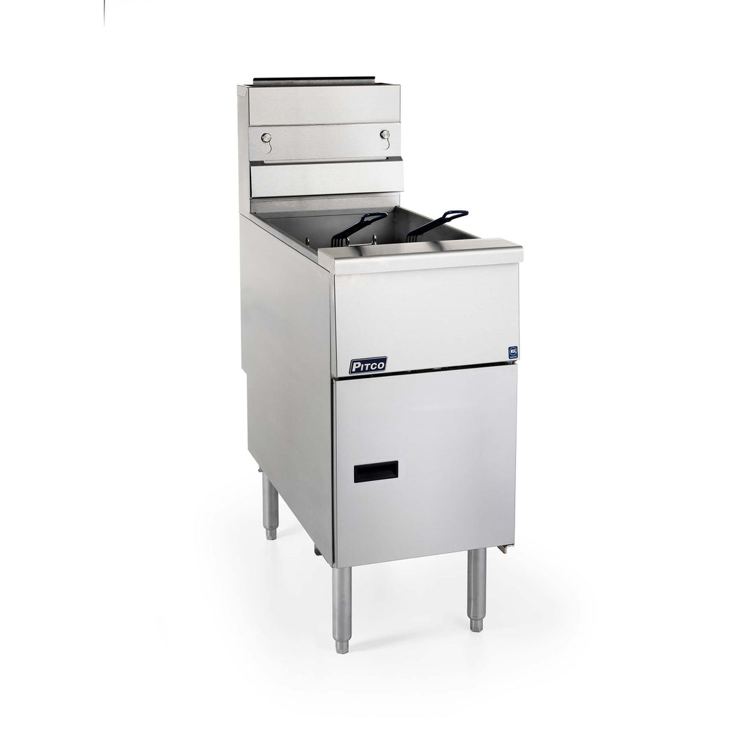 Pitco Solstice SG14 40-50 Lb. Commercial Stainless Steel Floor Fryer (Pitco SG14-S)