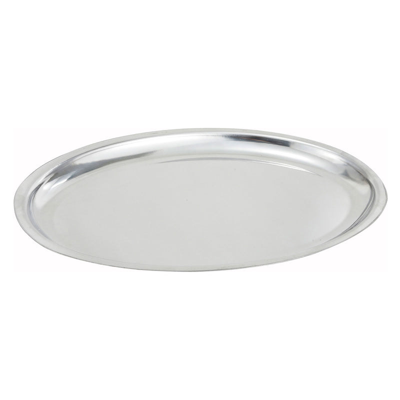 Winco 11" Oval Stainless Steel Sizzling Platter (Winco SIZ-11)