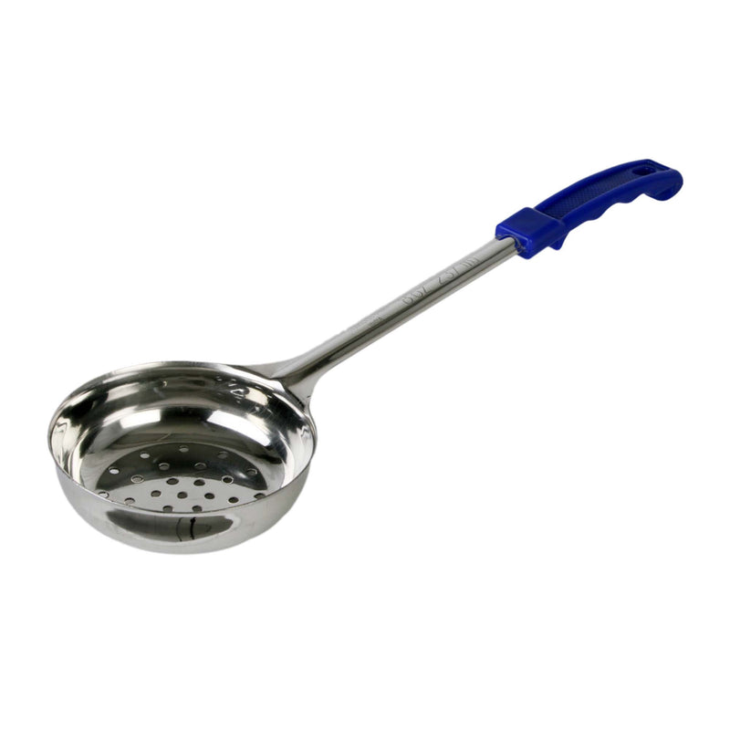 Thunder Group Blue Stainless Steel 8 Oz. Perforated Portion Control Spoon (Thunder Group SLLD108PA)