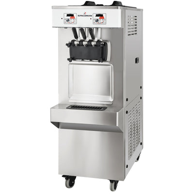 2-Flavor Floor Standing with Twist Soft Serve Ice Cream Machine – Capacity 720 4-Oz. Servings/hour, Gravity Feed Spaceman Model 6378-C