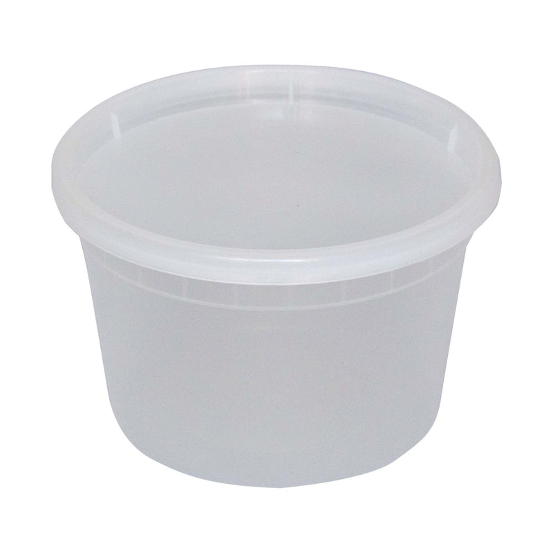 16 oz. Round Clear Plastic Soup Container Set - 240/Case 