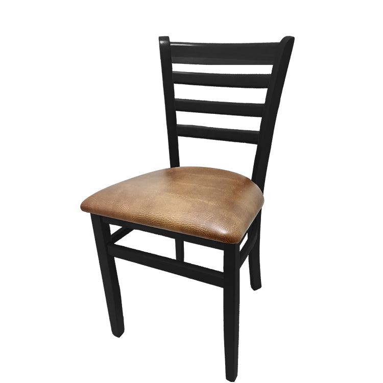 Oak Street Ladderback Chair with Solid Wood Frame, 4 Finish Options and 6 Seat Styles (Oak Street Manufacturing WC101)