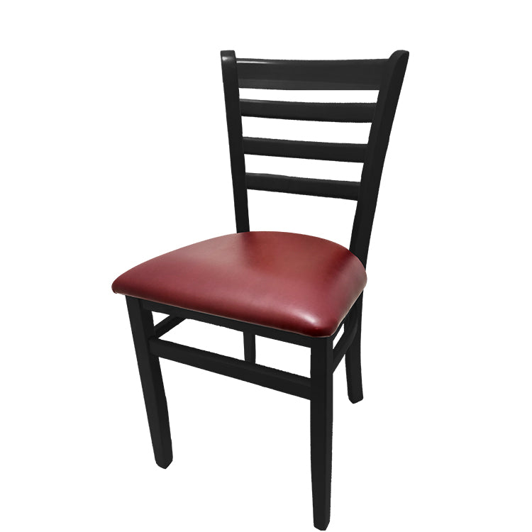 Oak Street Ladderback Chair with Solid Wood Frame, 4 Finish Options and 6 Seat Styles (Oak Street Manufacturing WC101)