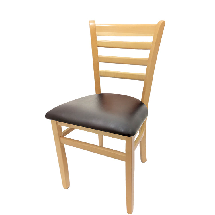 Oak Street Ladderback Chair with Solid Wood Frame, 4 Finish Options and 6 Seat Styles (Oak Street Manufacturing WC101)