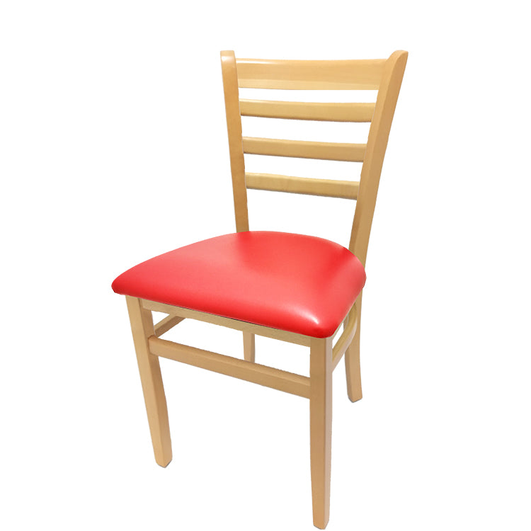 Oak Street Ladderback Chair with Solid Wood Frame, 4 Finish Options and 6 Seat Styles (Oak Street Manufacturing WC101)