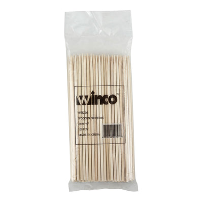Winco 6" Round Compostable Bulk Bamboo Skewers (Winco WSK-06)